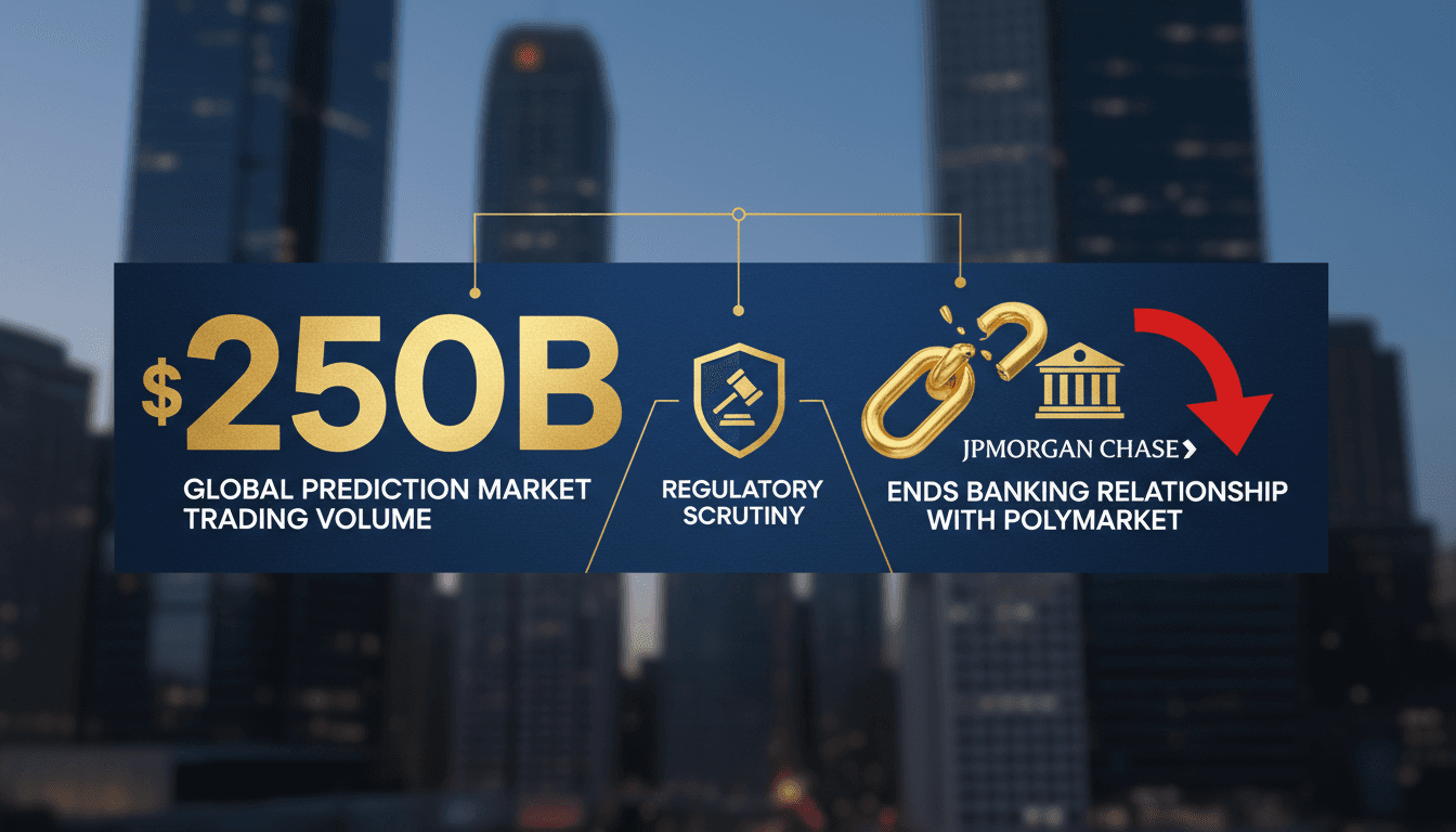 JPMorgan Ends Banking Relationship with Polymarket Amid Regulatory Scrutiny
