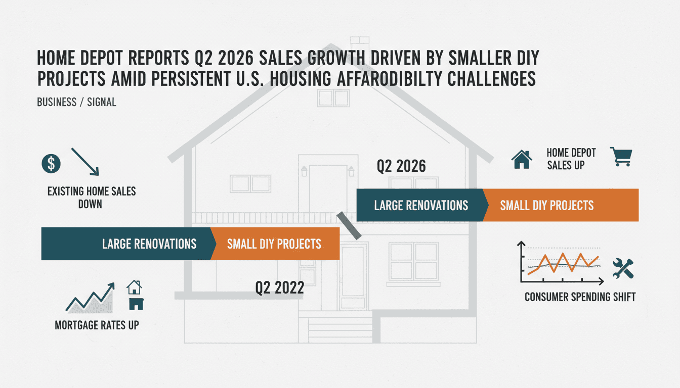Home Depot Reports Q2 2026 Sales Growth Driven by Smaller DIY Projects Amid Persistent U.S. Housing Affordability Challenges