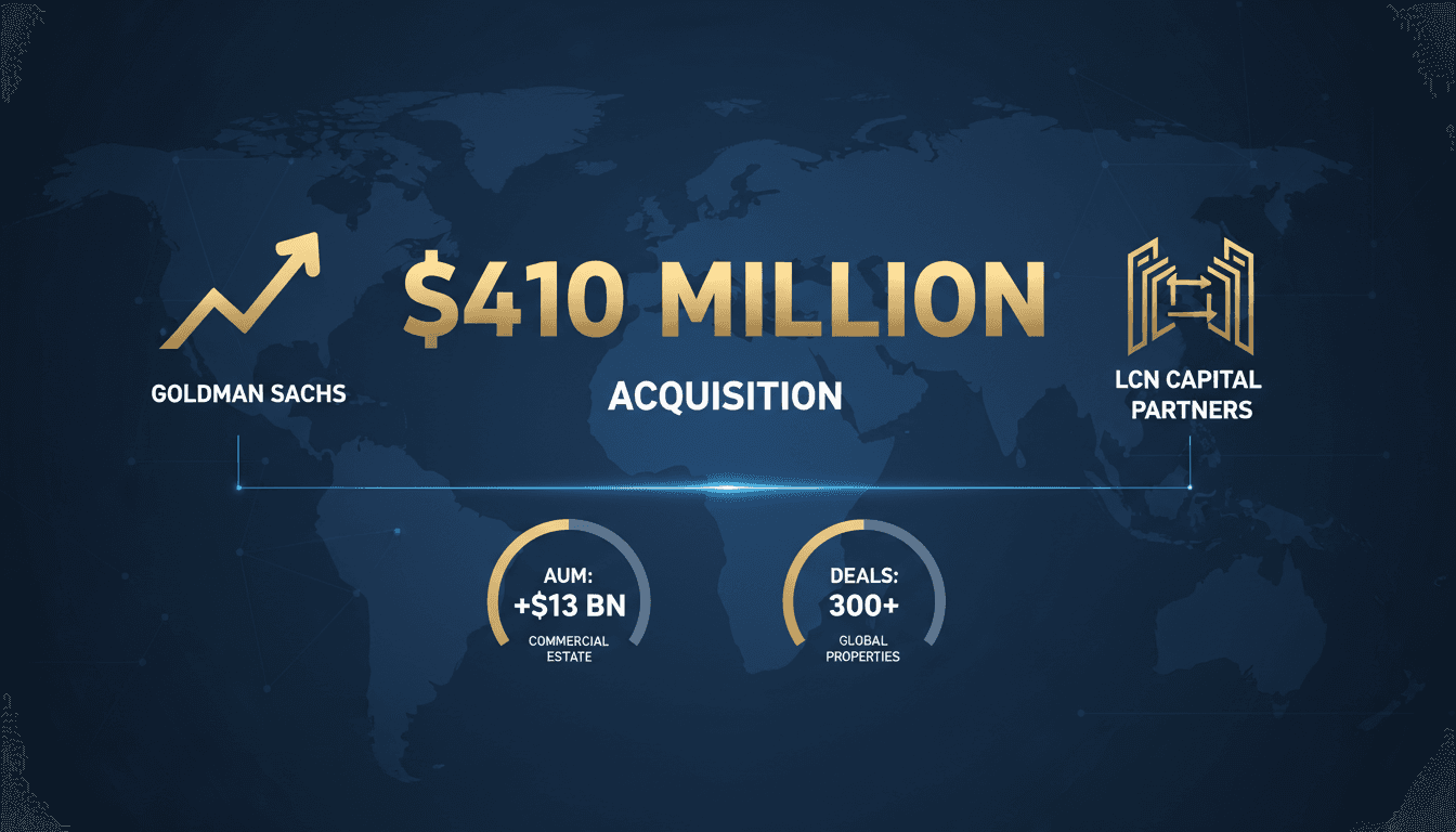 Goldman Sachs to Acquire LCN Capital Partners for Up to $410 Million