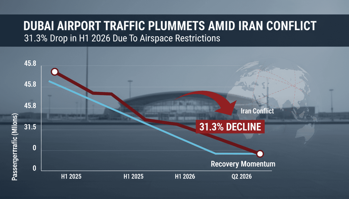 Dubai International Airport Sees 31.3% Passenger Traffic Decline in H1 2026 Due to Iran Conflict