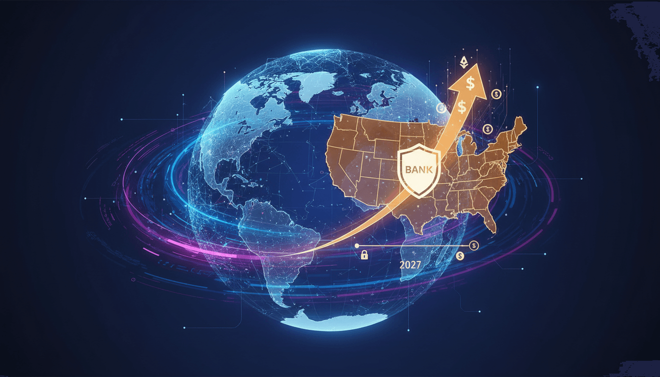 A visual representation of Revolut's global reach and upcoming U.S. banking services.