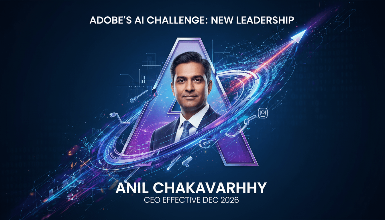 Adobe Appoints Anil Chakravarthy as CEO Effective December 2026 Amid AI Competition