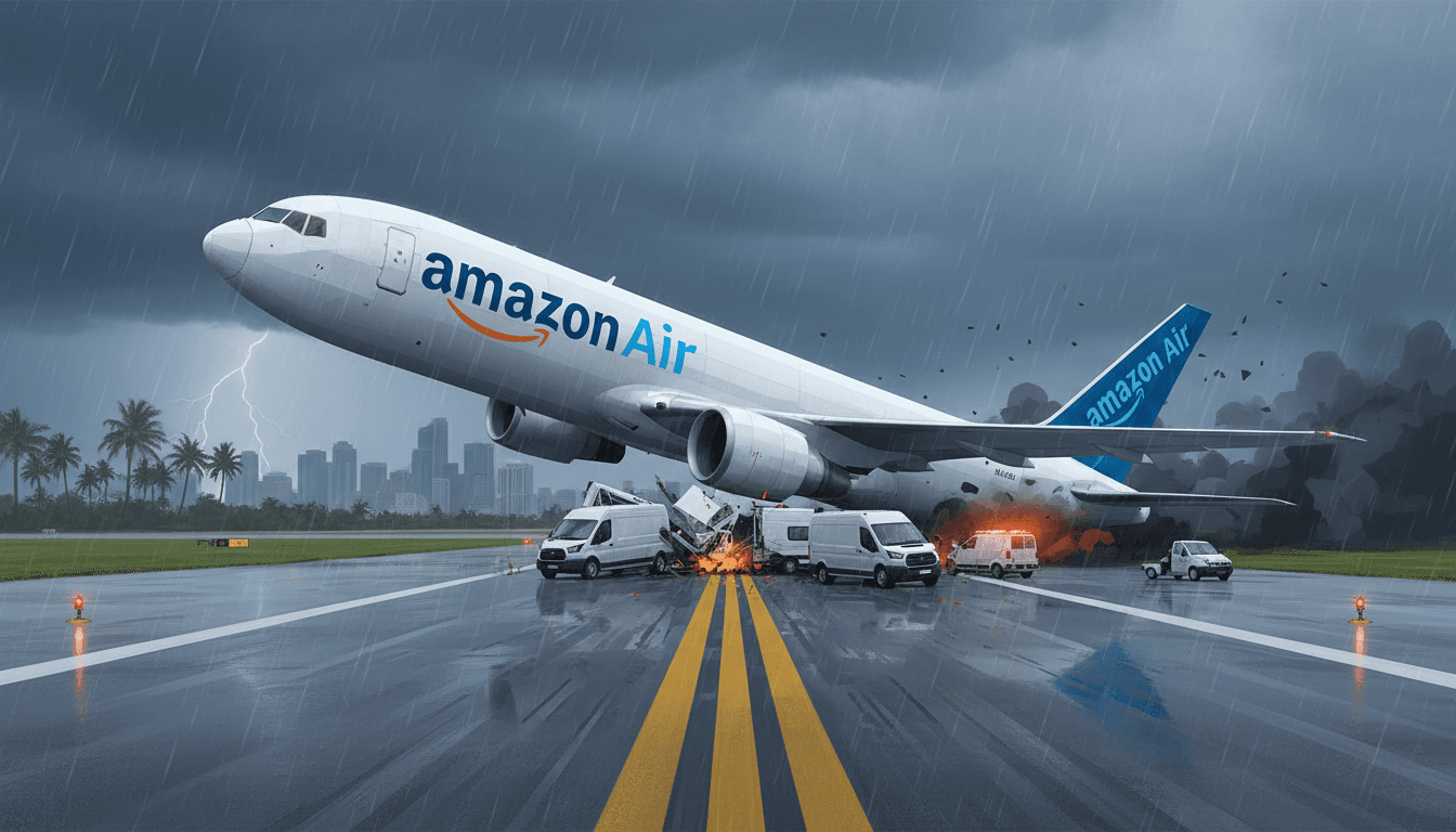 Amazon cargo plane overrun at Miami International Airport results in five fatalities