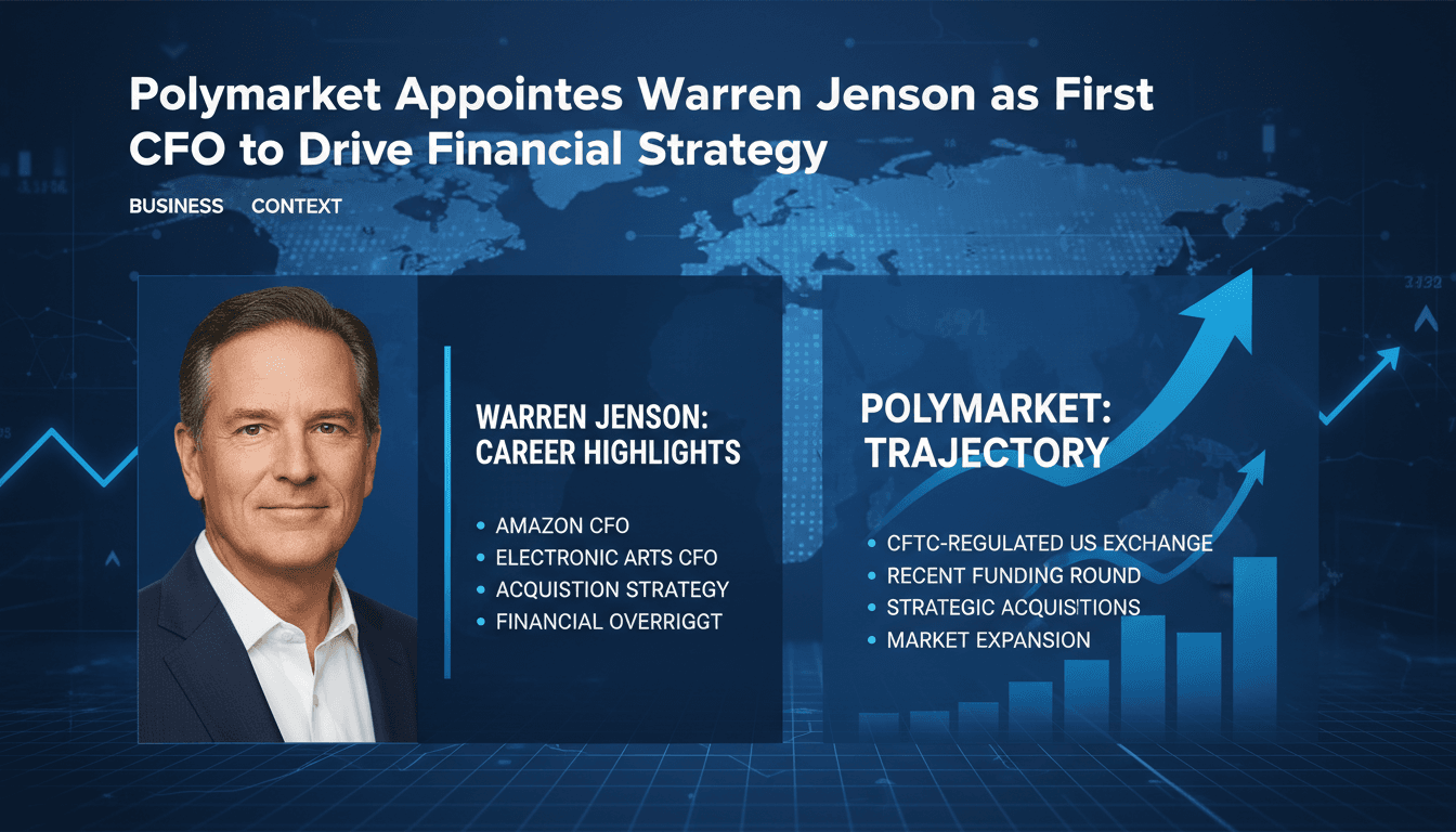 Polymarket Appoints Warren Jenson as First CFO to Drive Financial Strategy