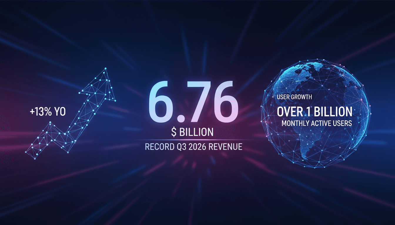 Adobe's record Q3 2026 revenue of $6.76 billion and user growth statistics.
