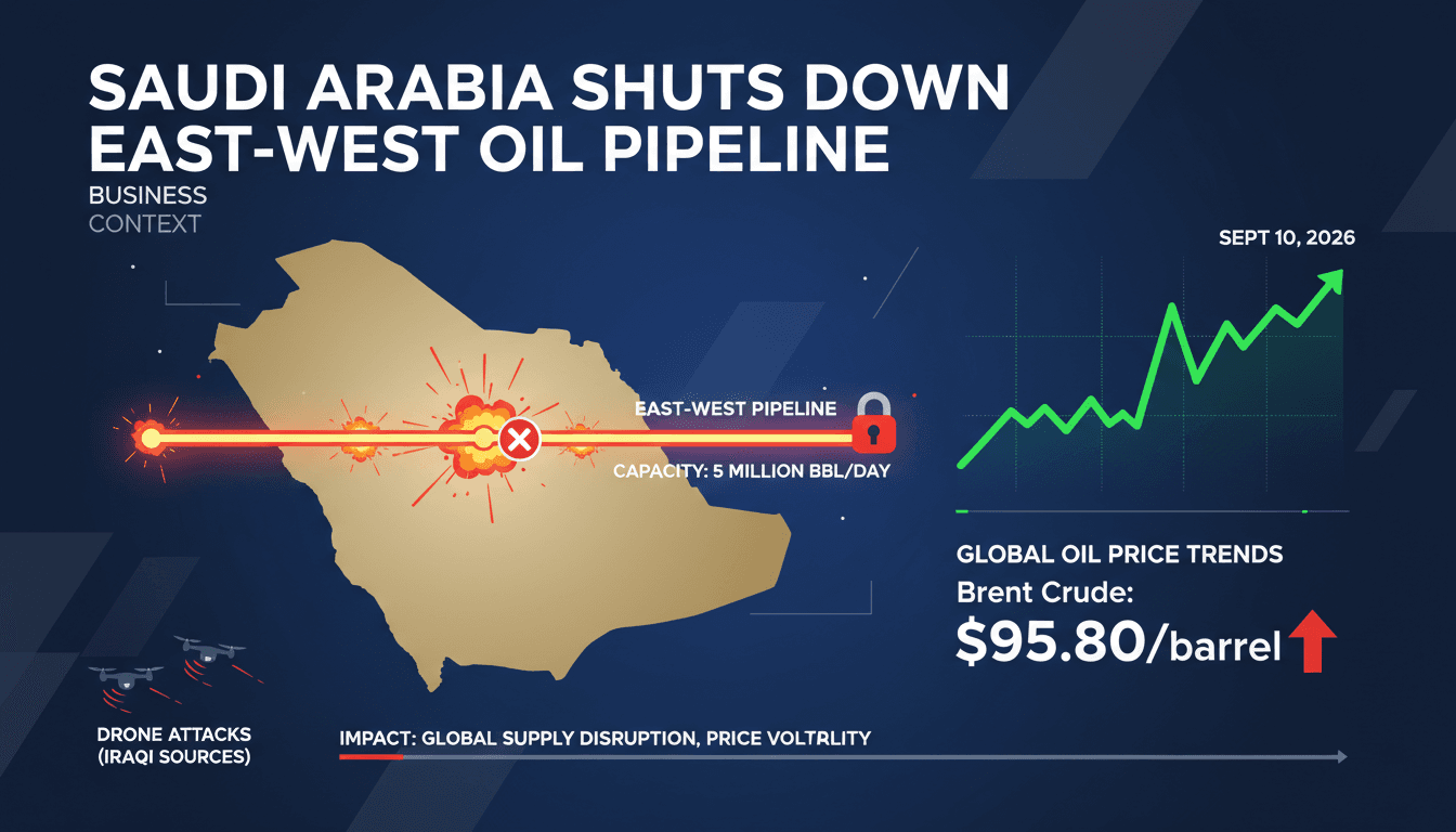 A map illustrating the East-West oil pipeline route and its significance in global oil supply.