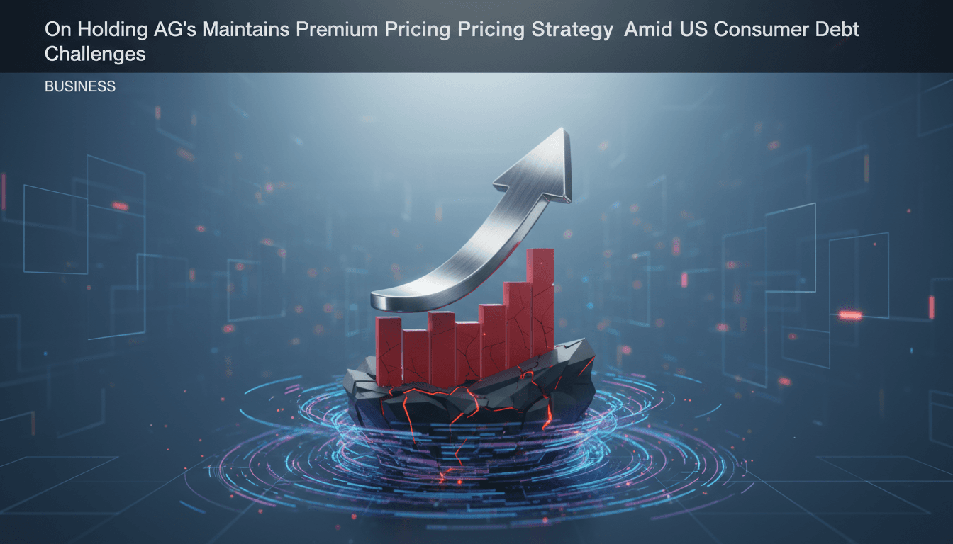 A visual representation of On Holding AG's premium pricing strategy amidst rising consumer debt levels.