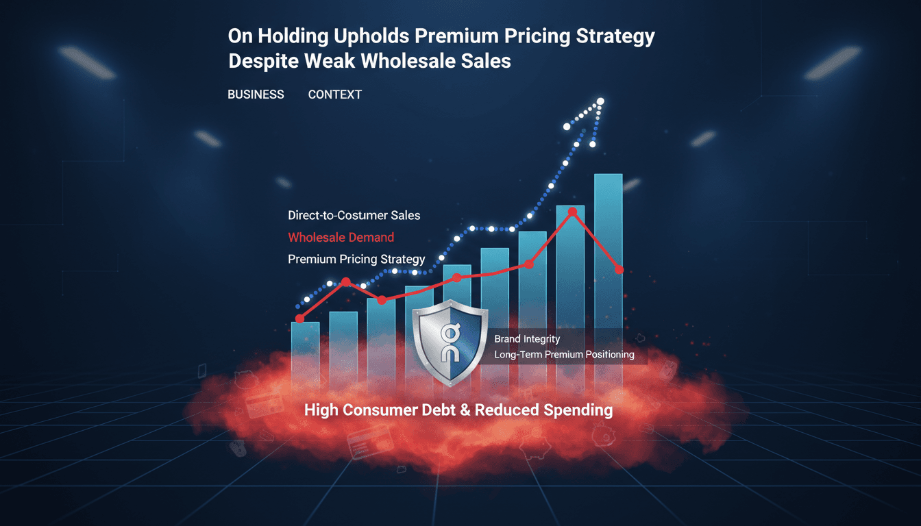 Infographic illustrating On Holding's sales growth and pricing strategy in a challenging market.
