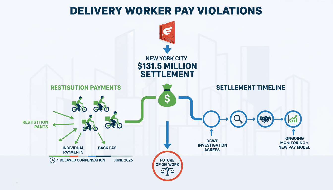 DoorDash Settles $131.5 Million with New York City Over Delivery Worker Pay Violations