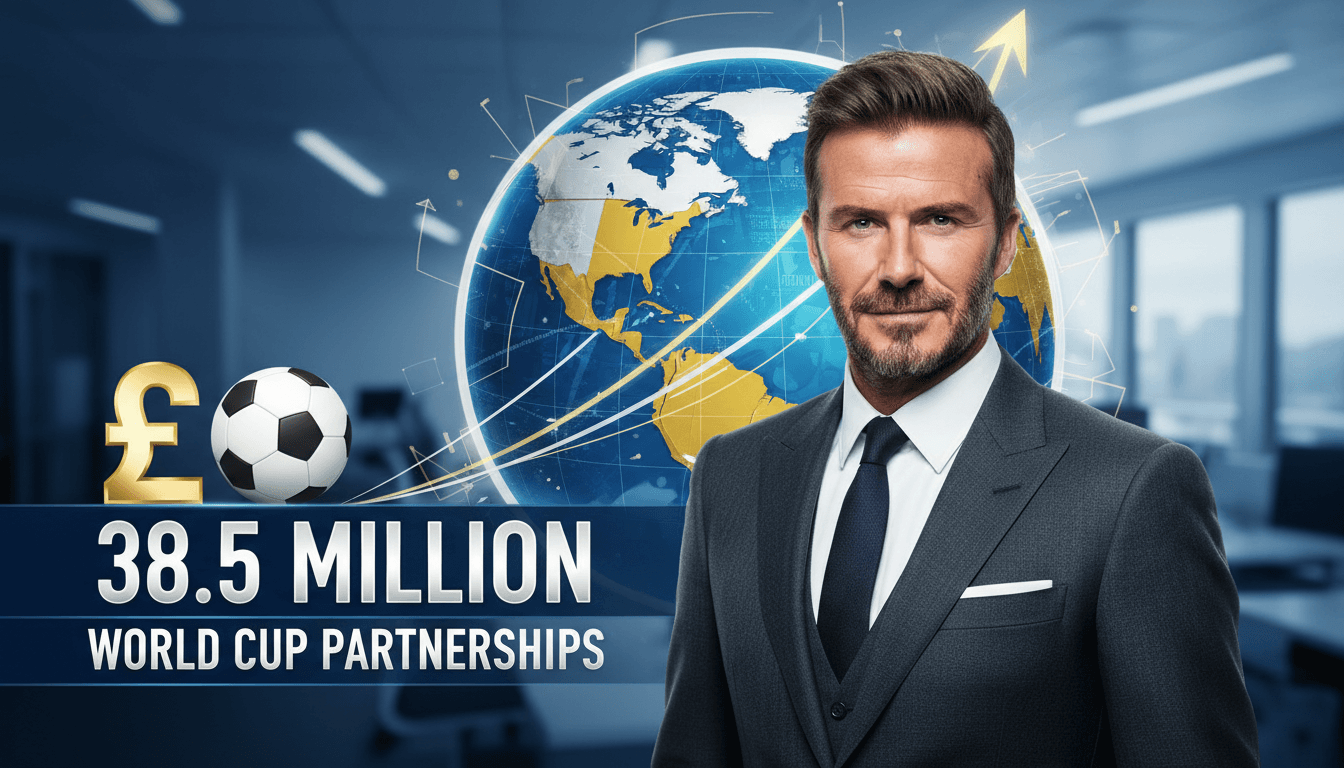 David Beckham celebrating his £38.5 million dividend from DRJB Holdings after the World Cup.
