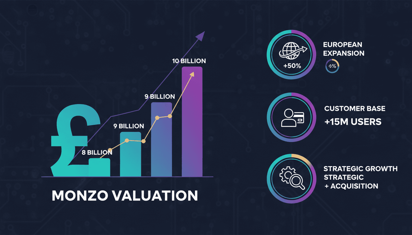 Infographic showing Monzo's potential acquisition by Nu Holdings with key financial metrics.