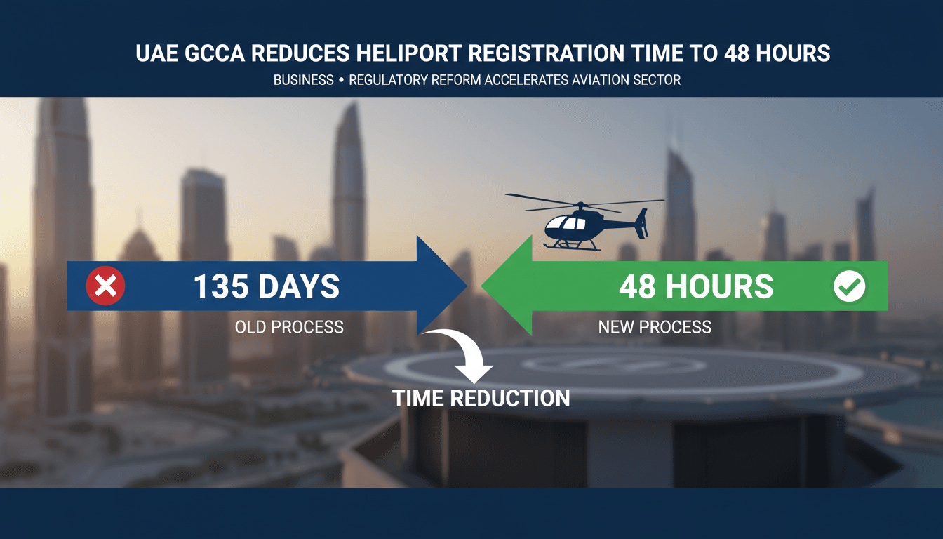 UAE GCAA Reduces Heliport Registration Time from 135 Days to 48 Hours