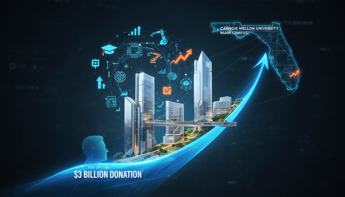 Ken Griffin's $3 billion donation to Carnegie Mellon University for a new Miami campus focused on technology and societal challenges.