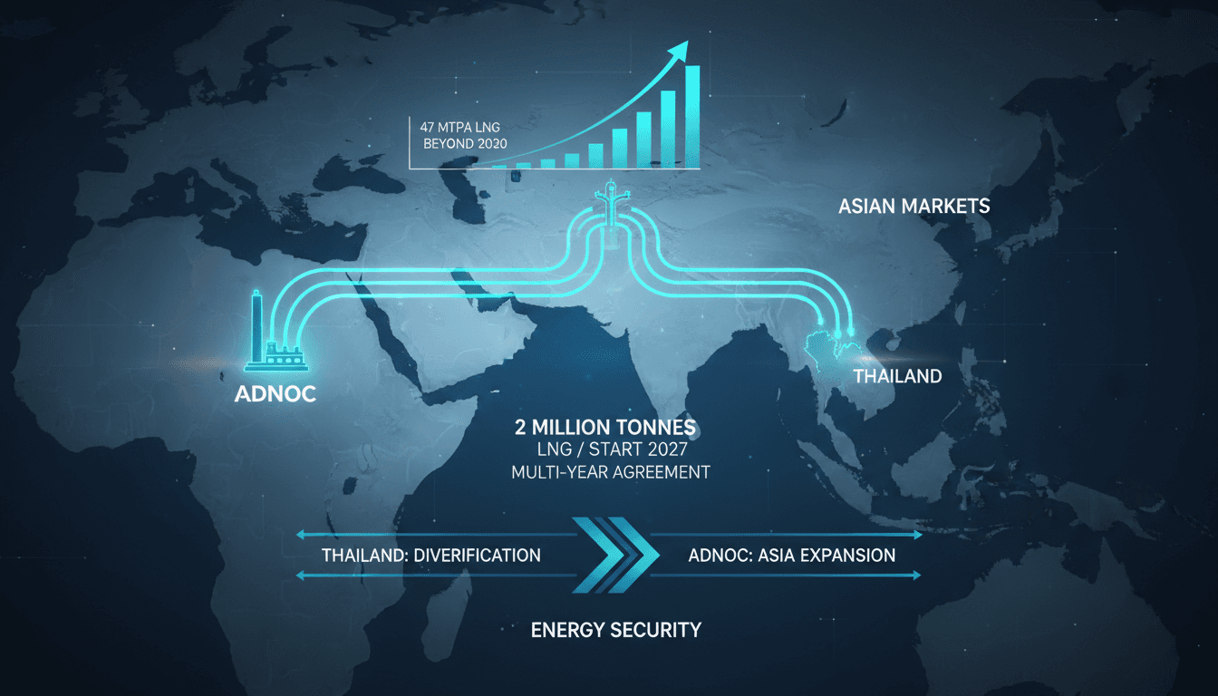 ADNOC's LNG supply agreement with Thailand's Gulf Group, showcasing energy market dynamics.