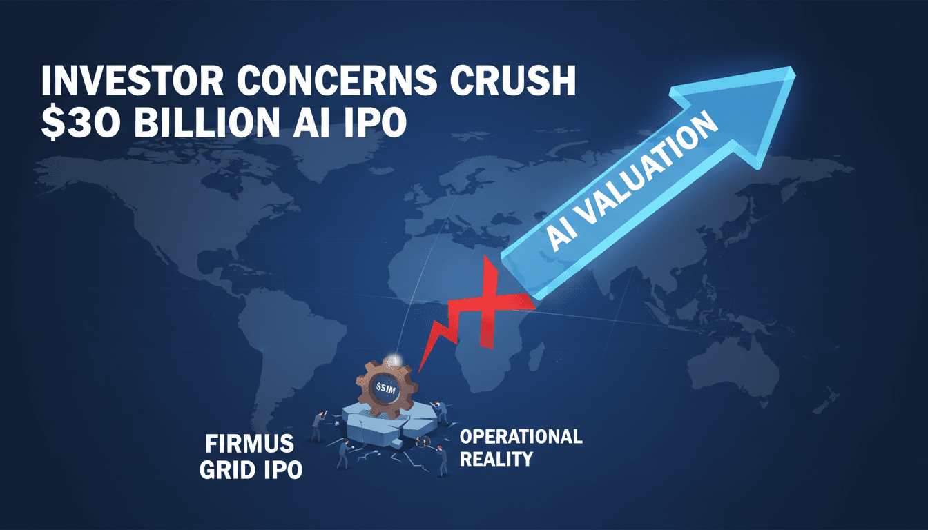 Infographic showing the disconnect between AI valuations and operational realities in the tech sector.