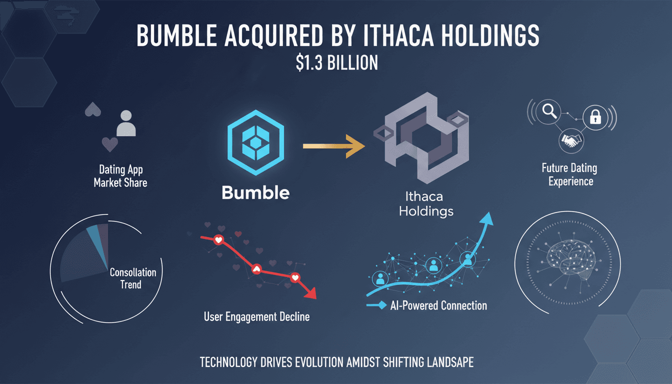Infographic showing Bumble's user engagement trends and the impact of AI on dating apps.