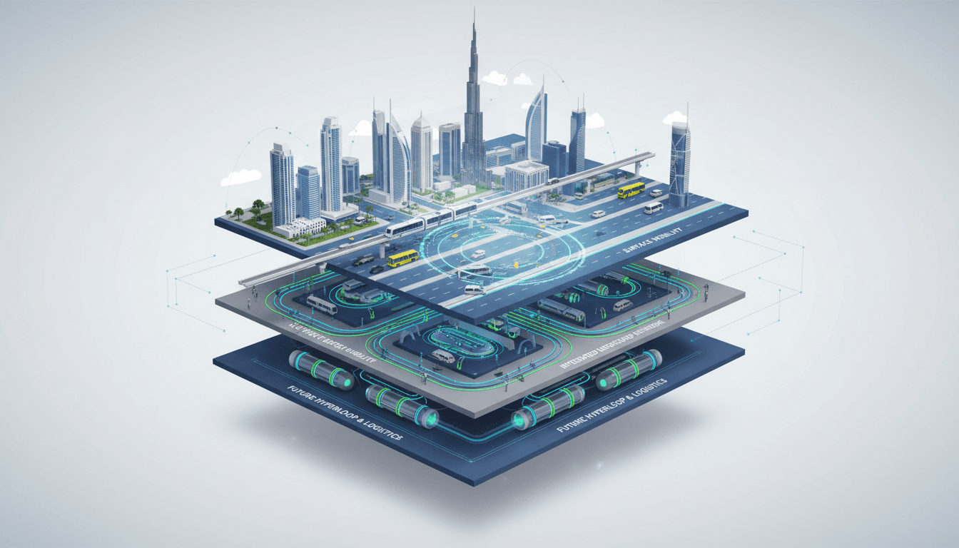 Infographic illustrating Dubai's underground transport network study and its impact on urban mobility.