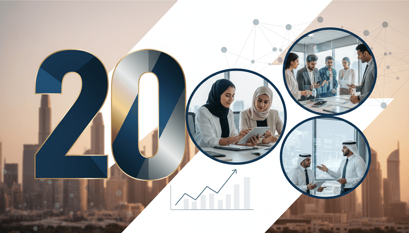 Young Emirati professionals participating in the Dubai Financial Experts Program, enhancing local financial leadership.