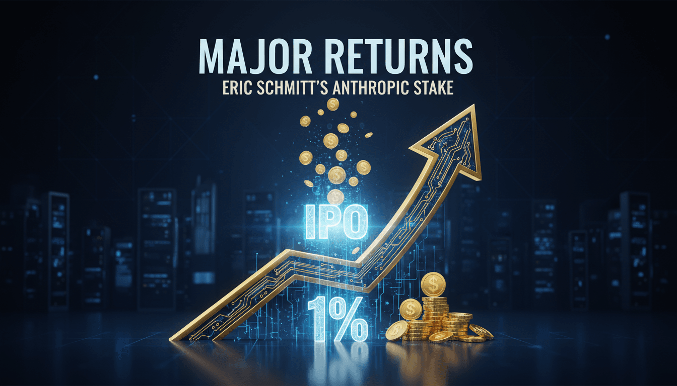 Eric Schmidt's investment in Anthropic PBC ahead of IPO