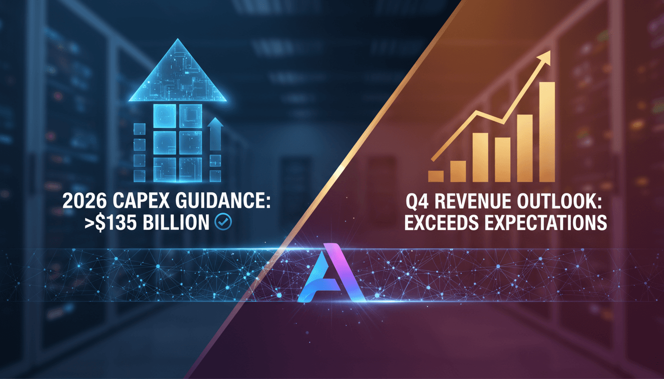A graphic illustrating Meta's increased capital expenditure and projected revenue growth for Q4 2026.