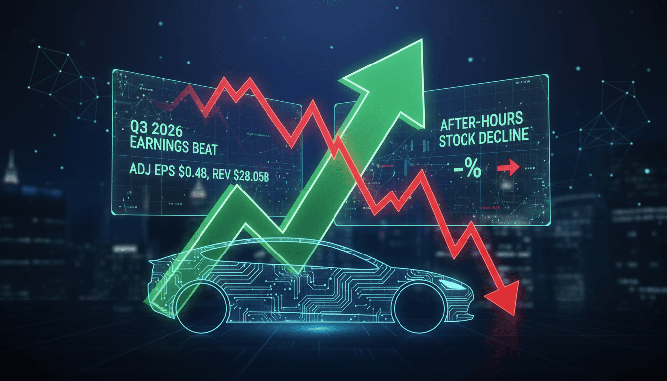 Tesla's Q3 2026 earnings report highlights, showcasing production rates and financial metrics.