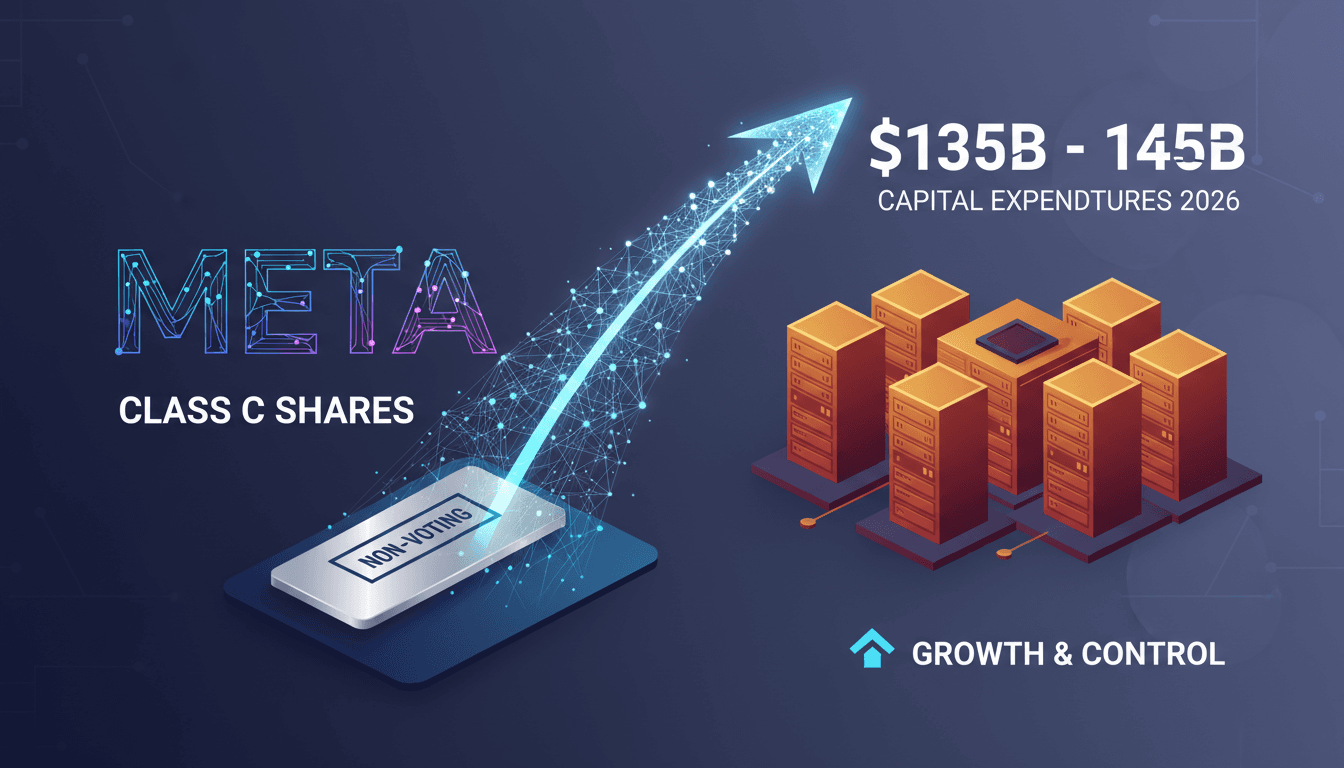 A visual representation of Meta's new Class C shares and AI investment strategy.
