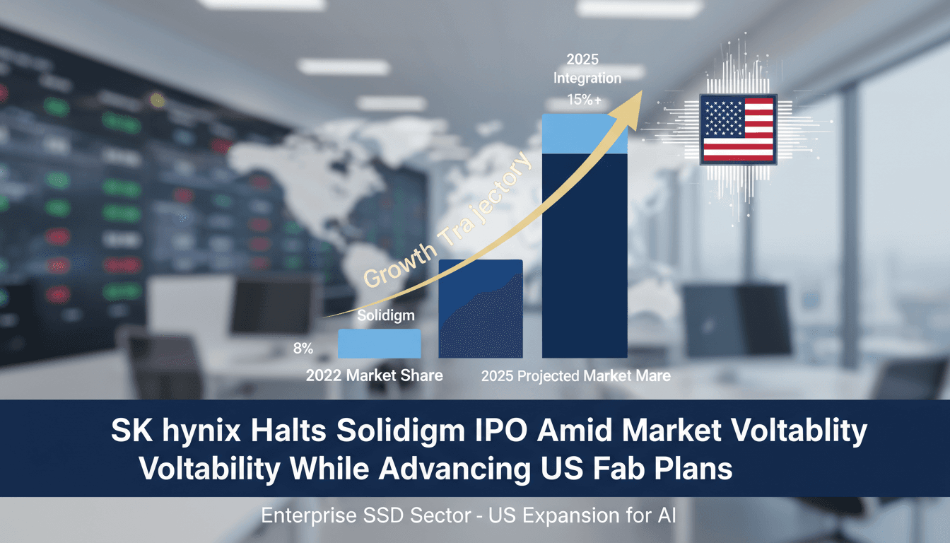 Infographic showing SK hynix's market share and growth in the enterprise SSD sector.