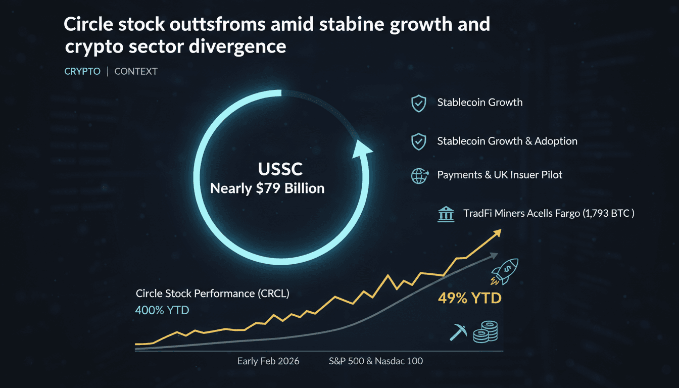 Circle stock outperforms amid stablecoin growth and crypto sector divergence