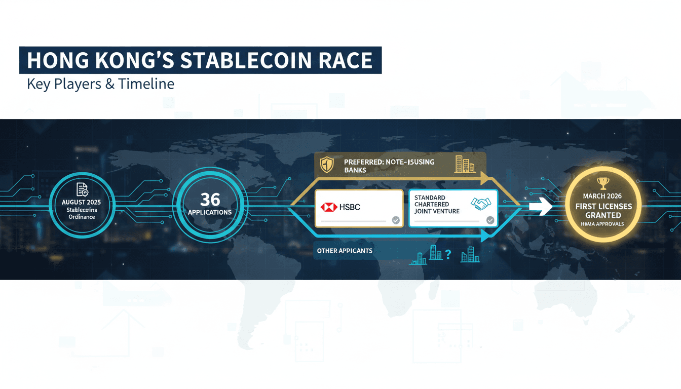 Hong Kong poised to grant first stablecoin licenses to HSBC and Standard Chartered venture