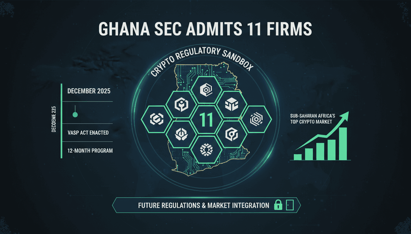 Ghana SEC Admits 11 Firms to Crypto Regulatory Sandbox