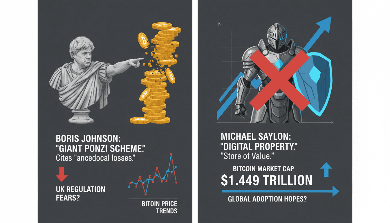 Boris Johnson Calls Bitcoin a Ponzi Scheme Prompting Rebuttal from Michael Saylor
