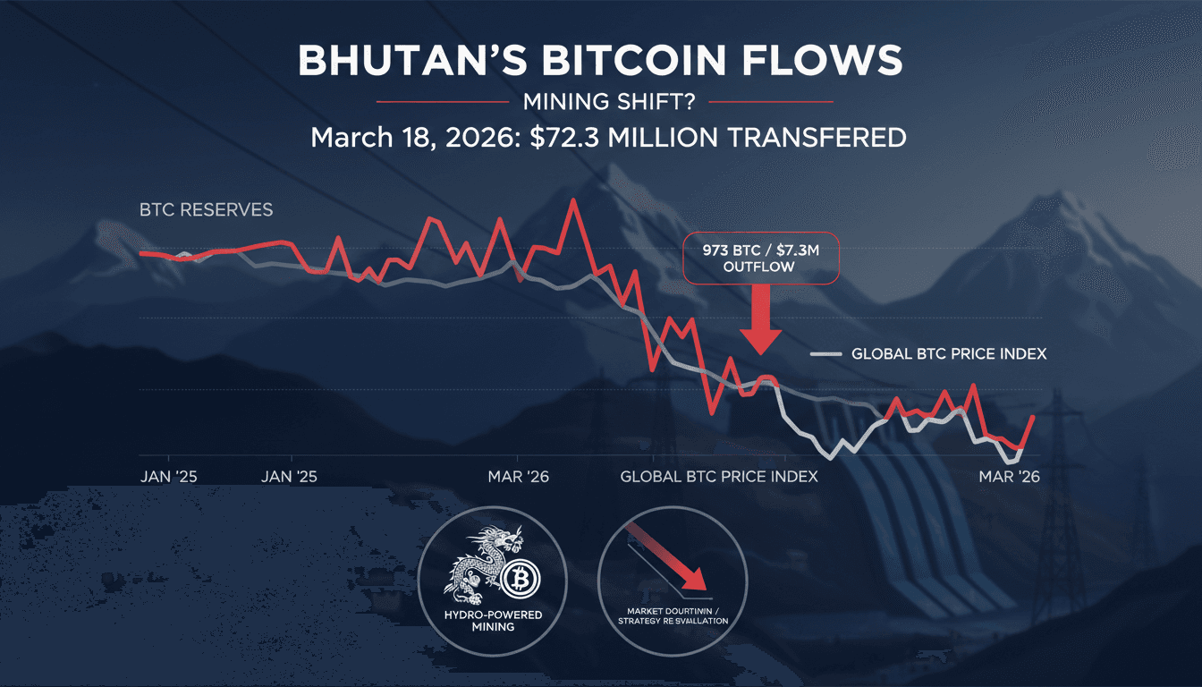 Bhutan Transfers $72.3 Million in Bitcoin Amid Mining Speculation