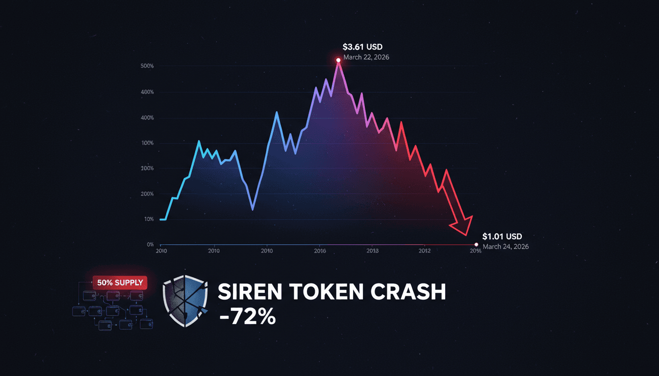 SIREN token experiences 72% decline on BNB Chain after reaching all-time high