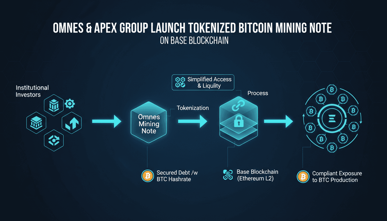Omnes and Apex Group Launch Tokenized Bitcoin Mining Note on Base Blockchain