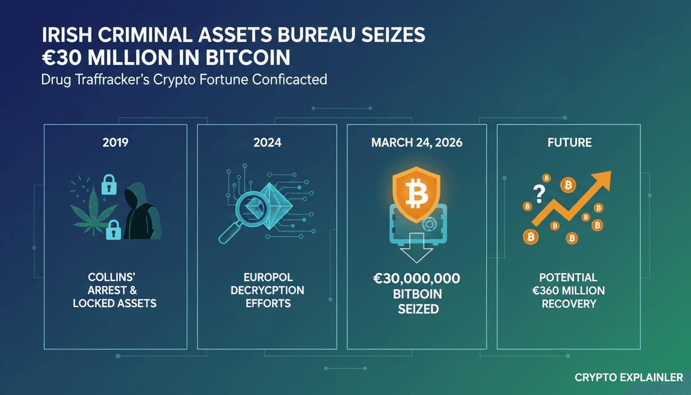 Irish Criminal Assets Bureau Seizes €30 Million in Bitcoin from Drug Trafficker