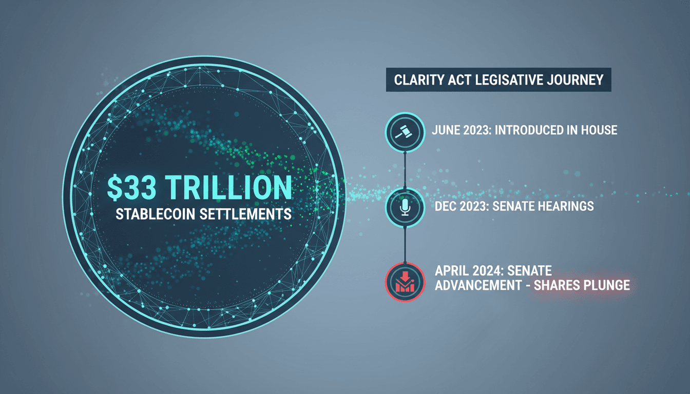 Circle Shares Plunge Following U.S. Senate Advancements on CLARITY Act Regulations