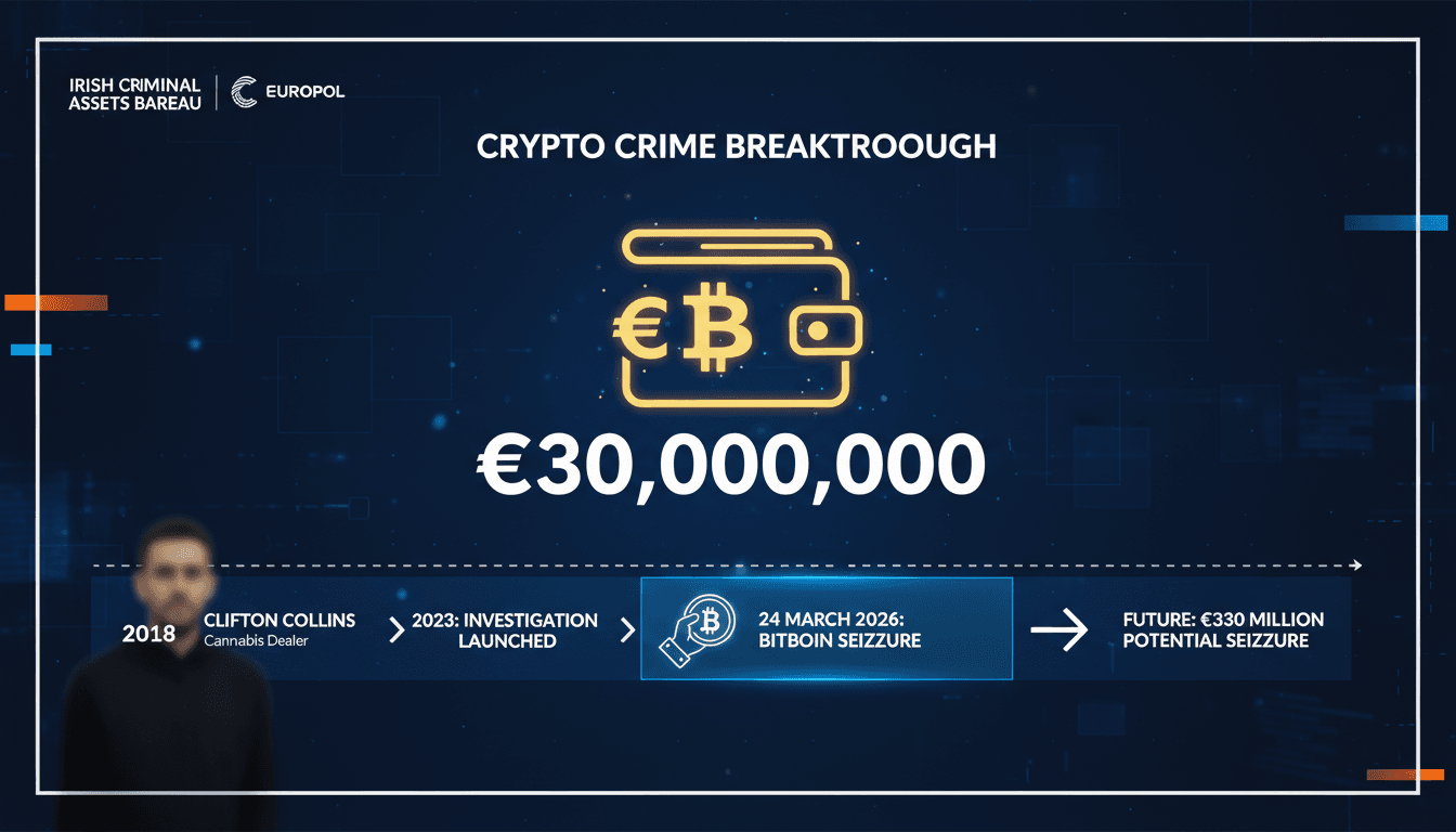 Irish Criminal Assets Bureau Seizes €30 Million in Bitcoin from Drug Dealer's Wallet