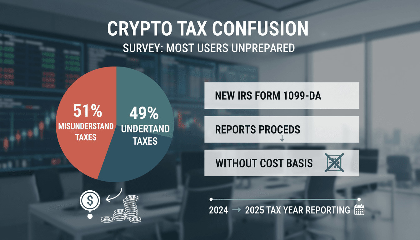 Survey Shows 51 Percent of U.S. Crypto Users Misunderstand Tax Obligations