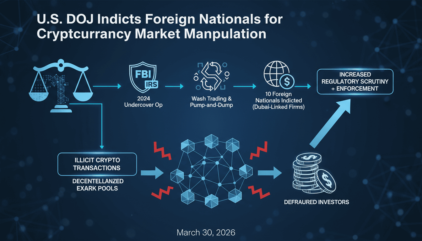 U.S. DOJ Indicts Foreign Nationals for Cryptocurrency Market Manipulation