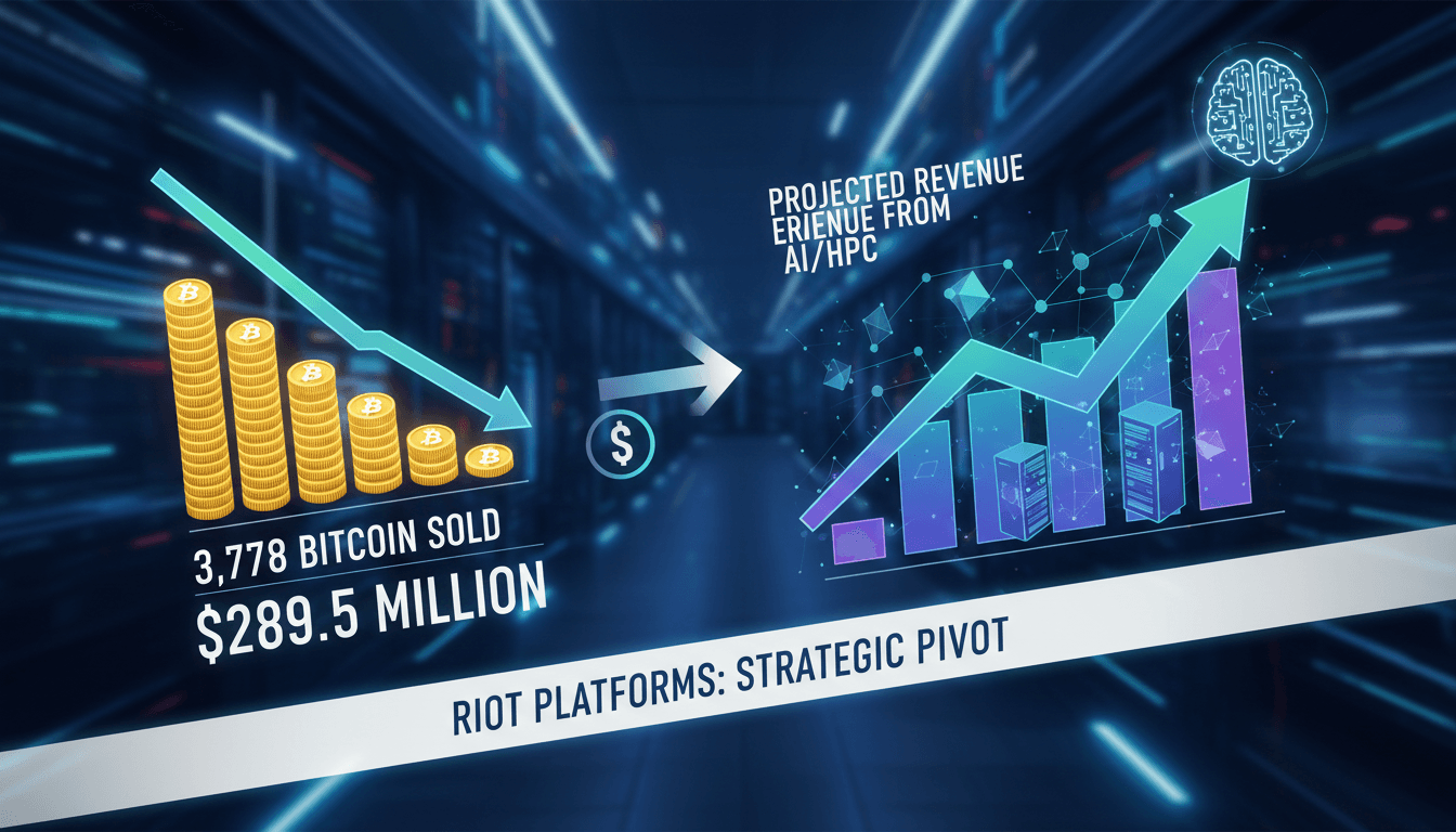 Riot Platforms liquidates 3,778 Bitcoin to finance AI infrastructure expansion