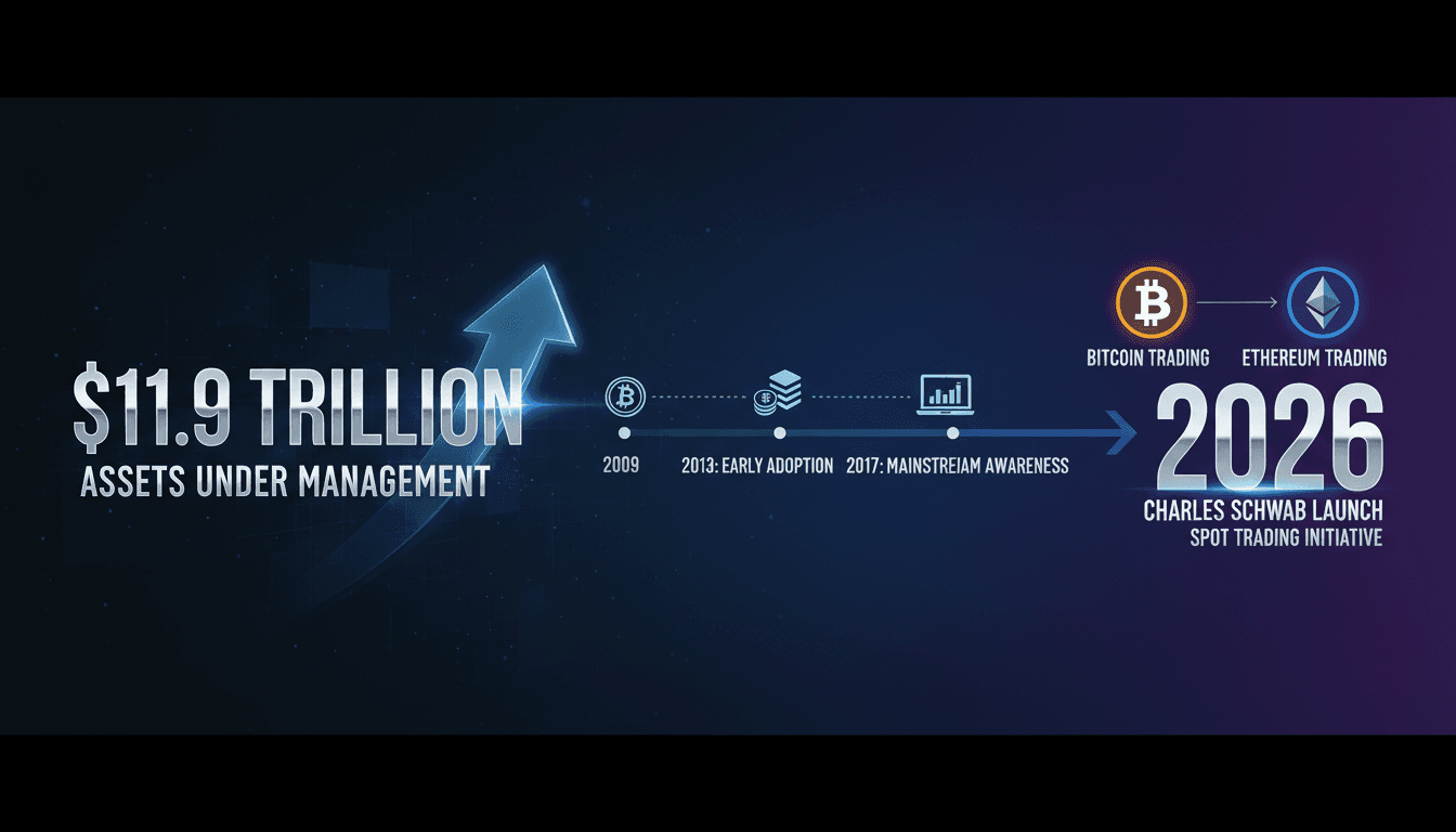 Charles Schwab to Launch Spot Bitcoin and Ethereum Trading in 2026