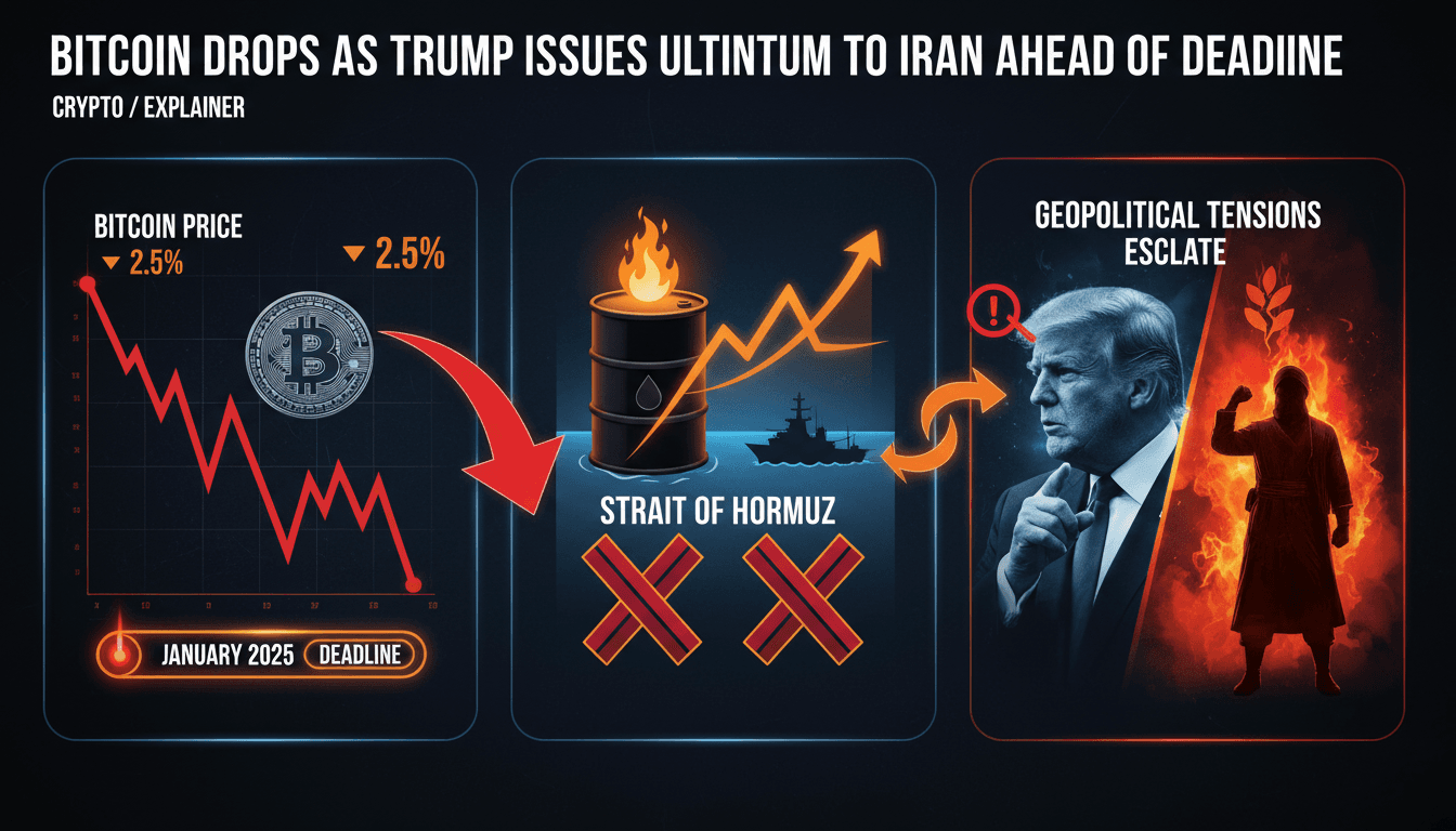 Bitcoin Drops as Trump Issues Ultimatum to Iran Ahead of Deadline