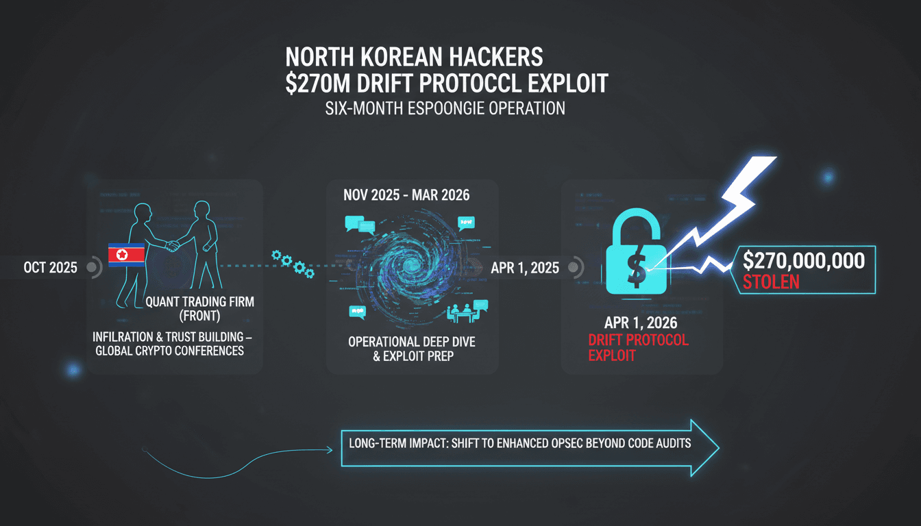 North Korean Hackers Execute $270 Million Exploit on Drift Protocol After Six-Month Operation