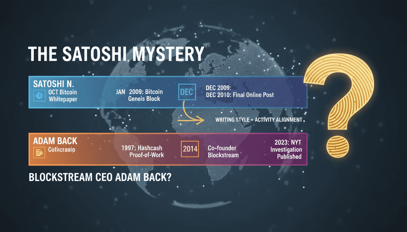 New York Times Identifies Blockstream CEO Adam Back as Potential Satoshi Nakamoto