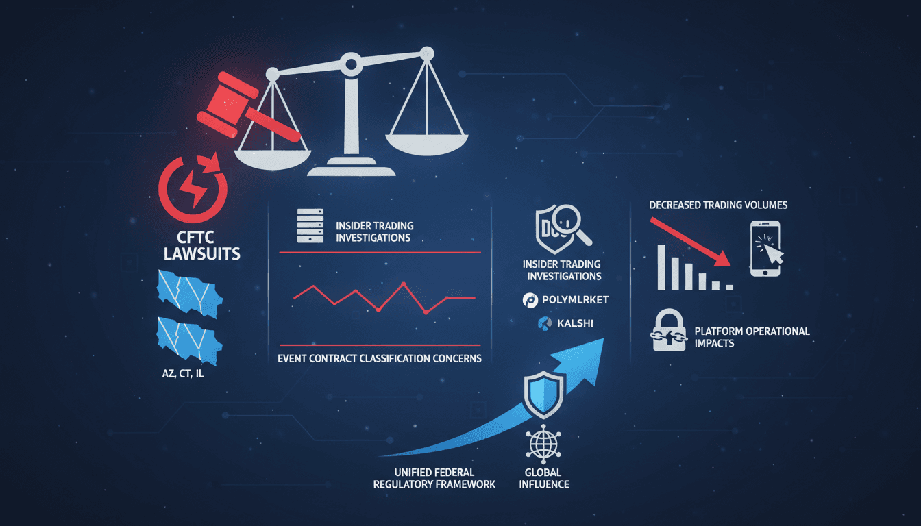 CFTC Files Lawsuits Against States Over Crypto Prediction Markets Amid Insider Trading Investigations
