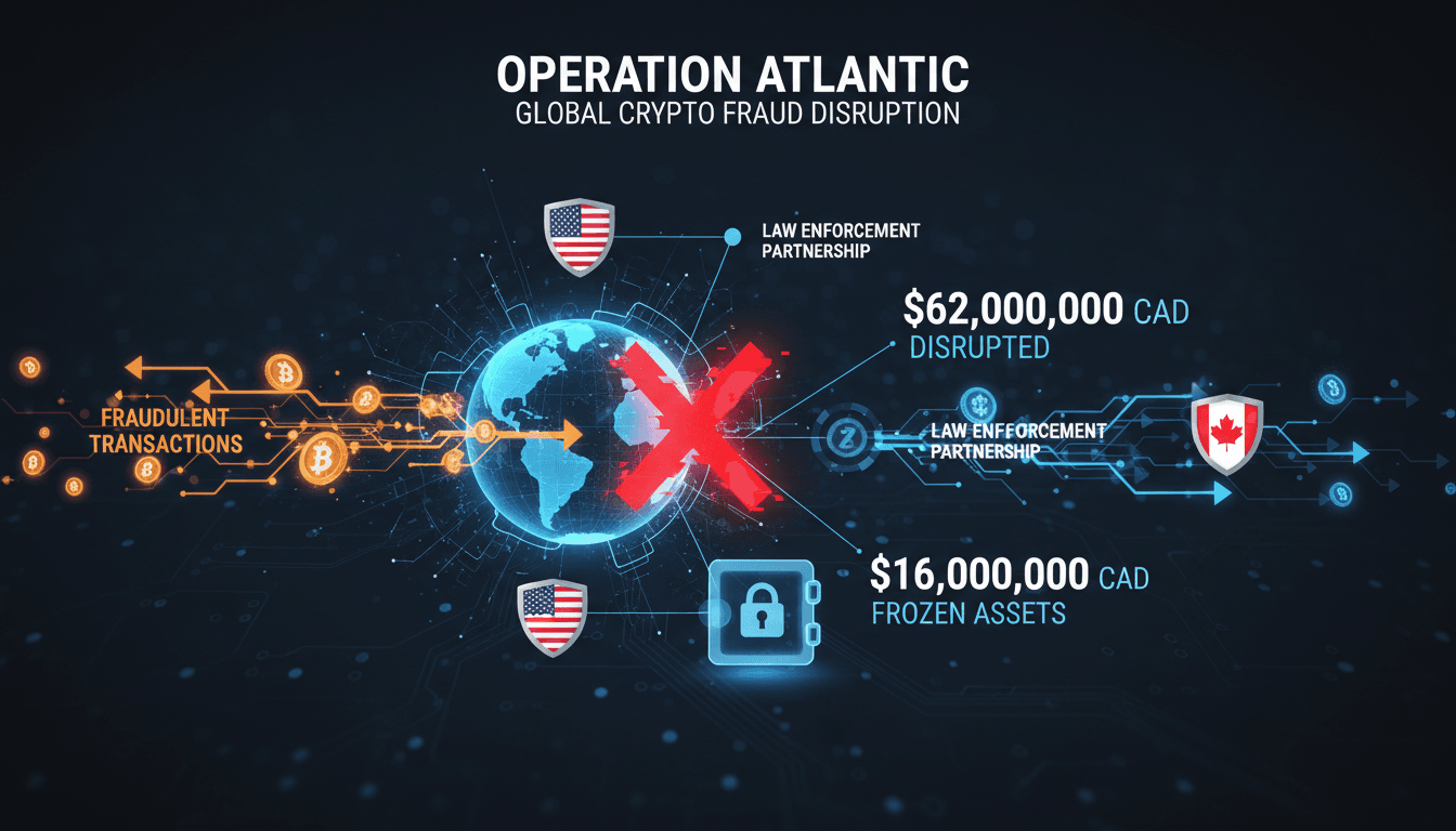 Operation Atlantic disrupts $62 million CAD in international cryptocurrency fraud