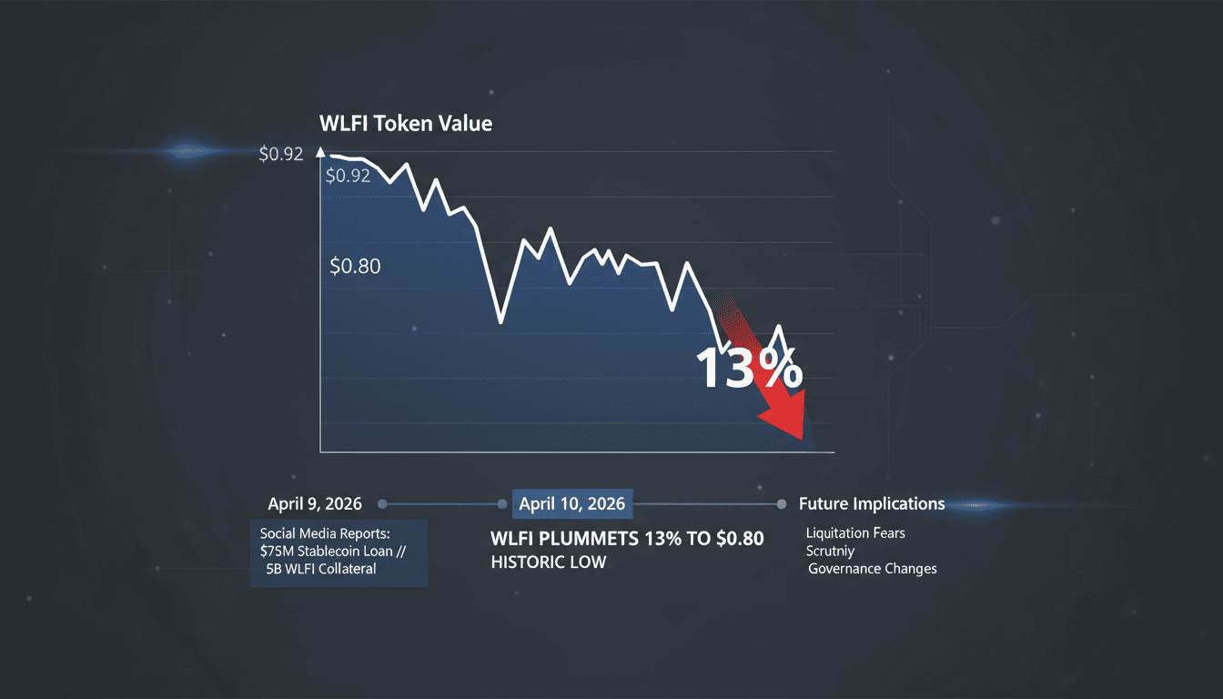 WLFI Token Plummets 13% to Historic Low Amid Liquidation Fears
