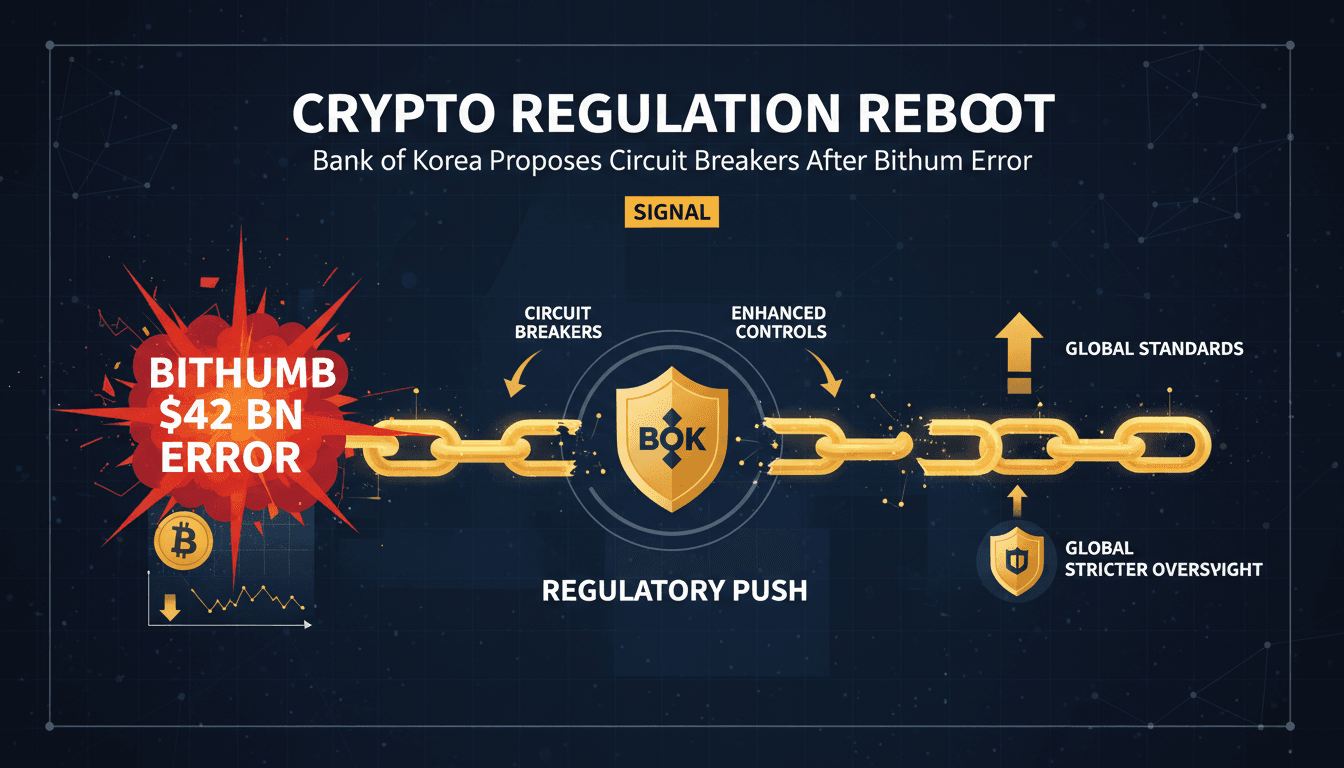 Bank of Korea Proposes Circuit Breakers for Crypto Exchanges After Bithumb's $42 Billion Error
