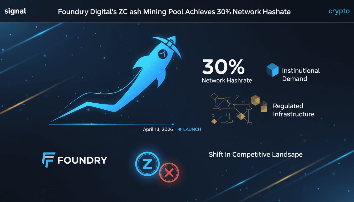 Foundry Digital's Zcash Mining Pool Achieves 30% Network Hashrate