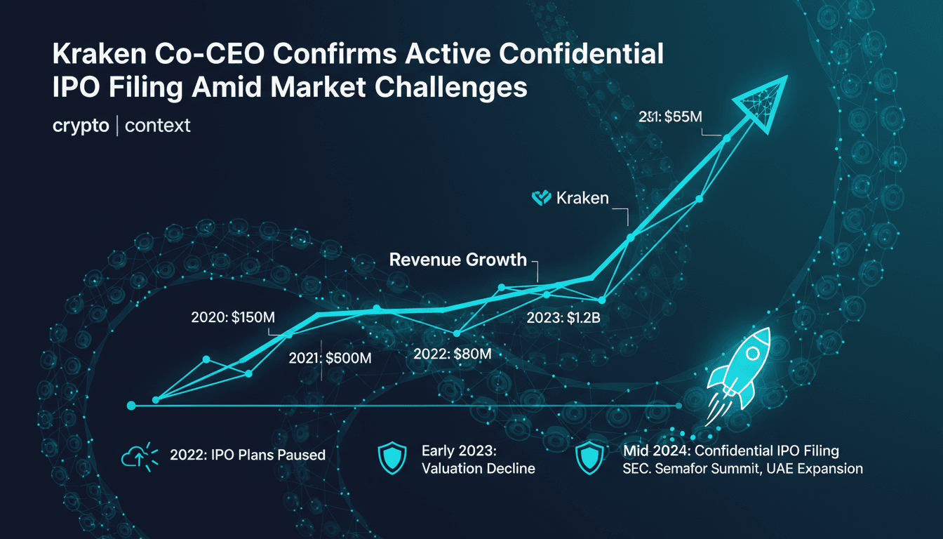 Kraken Co-CEO Confirms Active Confidential IPO Filing Amid Market Challenges